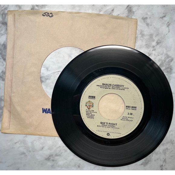 Shaun Cassidy Midnight Sun / She's Right 45 Pop 1978 Warner Bros WBS 8698 - Picture 5 of 6